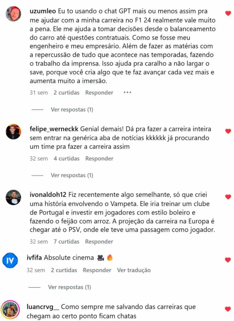 Depoimento de aluno do Modo Carreira 2.0