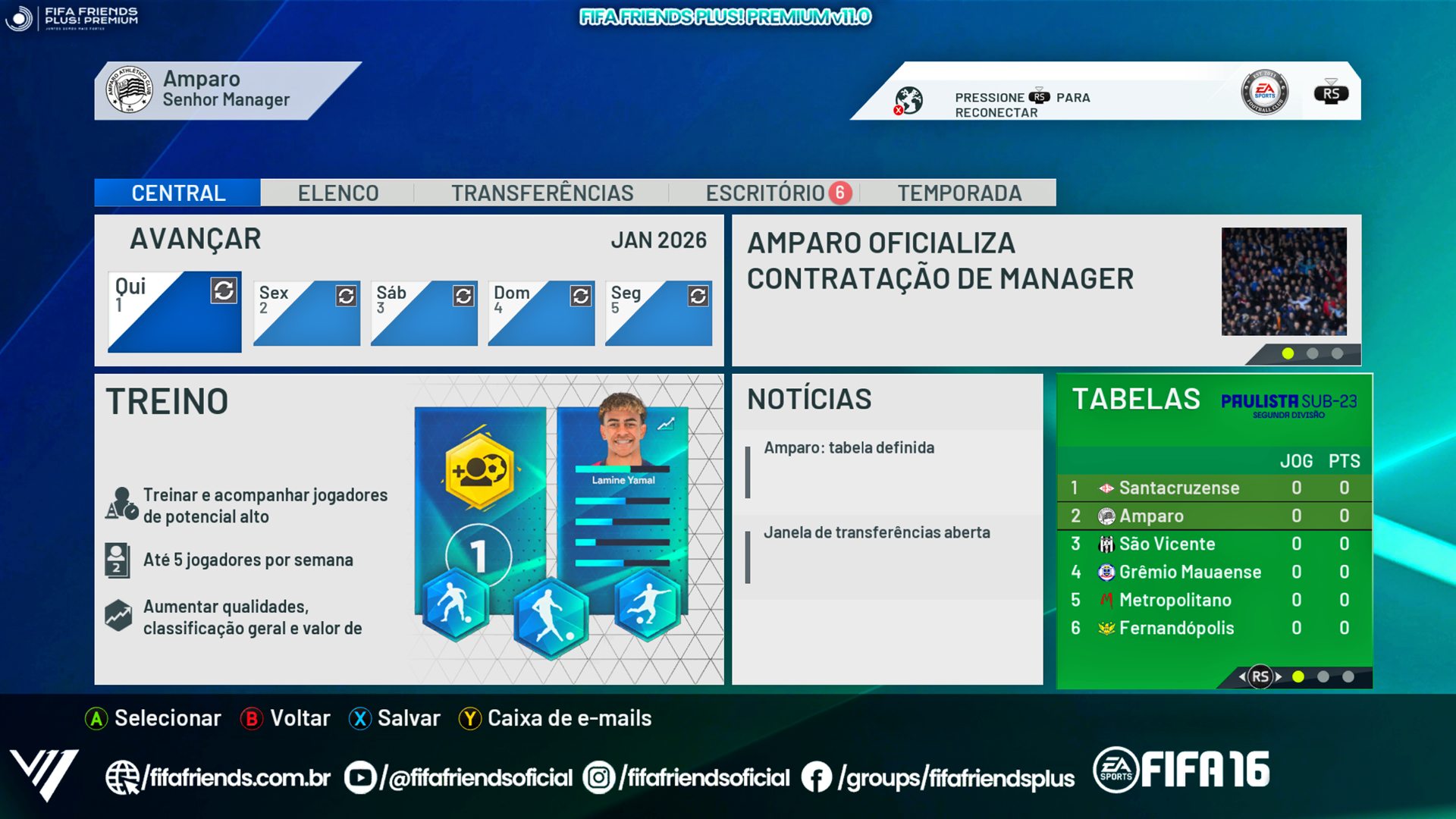 Captura do FIFA Friends V11 2